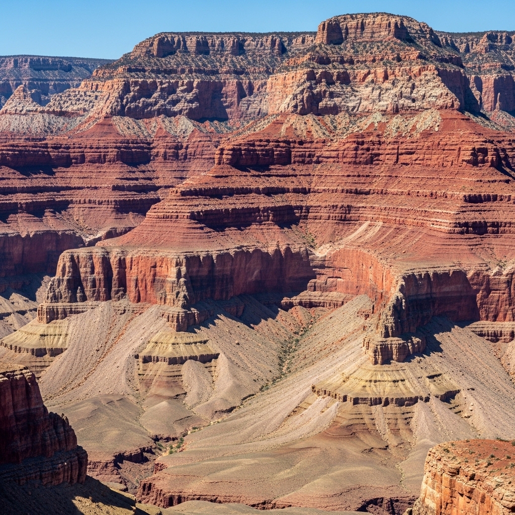 Horizontale Gesteinsschichten in einem Felshang – Grundlage der relativen Datierung
